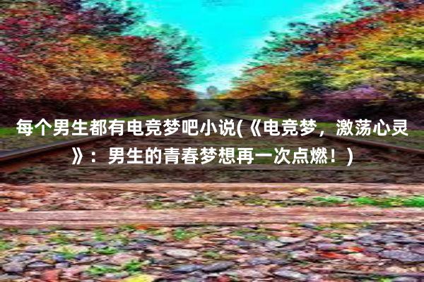 每个男生都有电竞梦吧小说(《电竞梦，激荡心灵》：男生的青春梦想再一次点燃！)