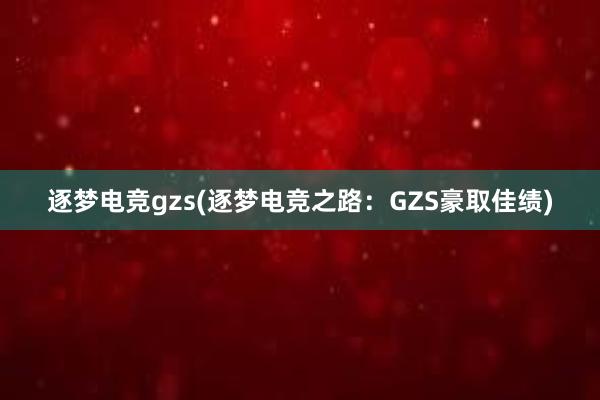 逐梦电竞gzs(逐梦电竞之路：GZS豪取佳绩)