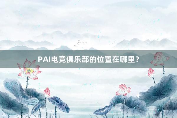 PAI电竞俱乐部的位置在哪里？