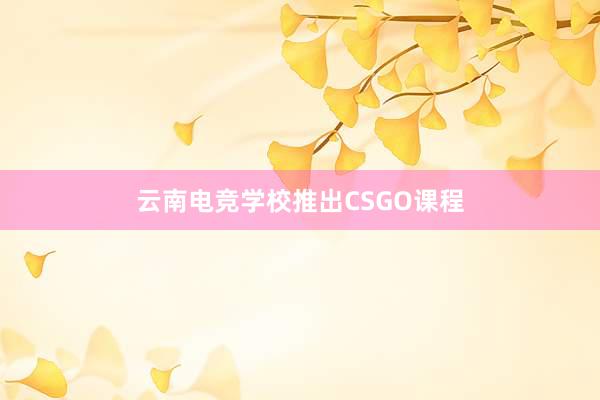 云南电竞学校推出CSGO课程