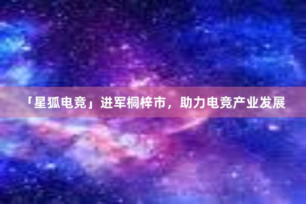 「星狐电竞」进军桐梓市，助力电竞产业发展