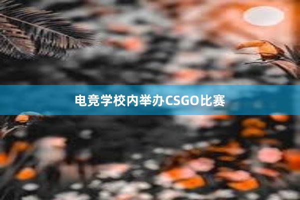 电竞学校内举办CSGO比赛