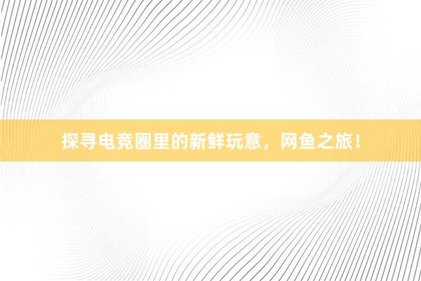 探寻电竞圈里的新鲜玩意，网鱼之旅！